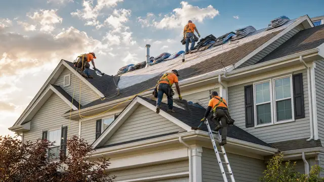 Completed roofing project — home hero
