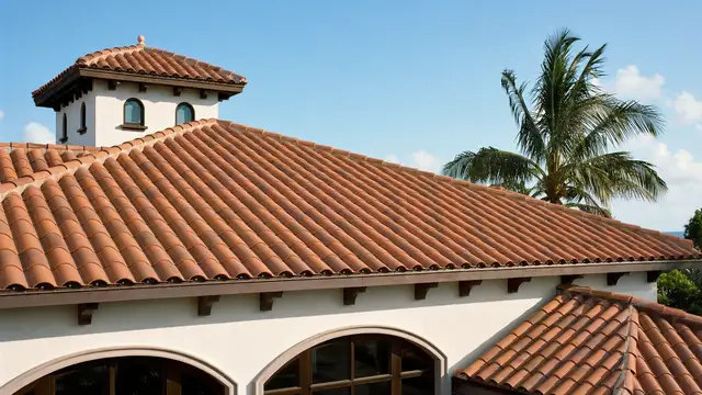Completed roofing project — spanish tile roofing